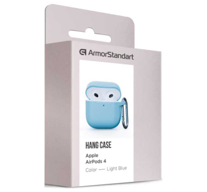 Armorstandart Чохол для навушників Armorstandart Hang Case для Apple AirPods 4 Light Blue (ARM81283)