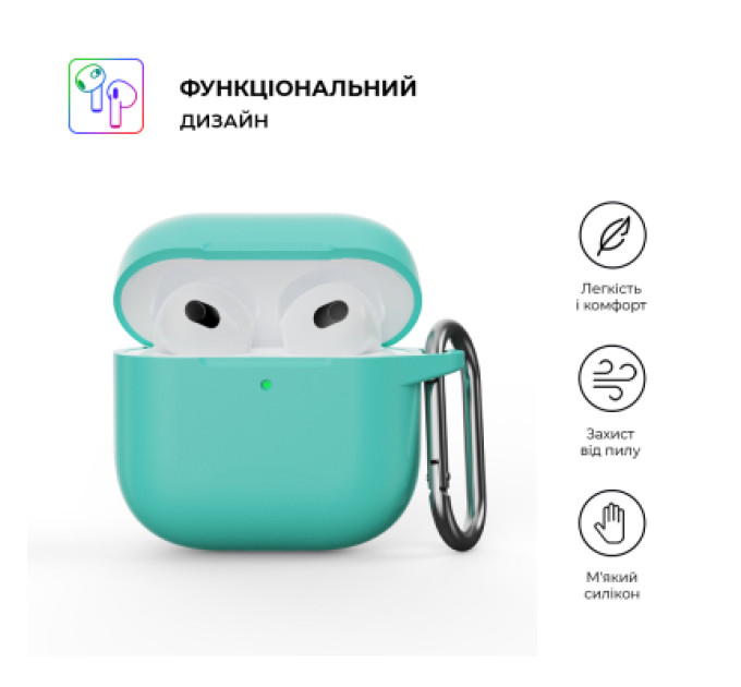 Armorstandart Чохол для навушників Armorstandart Hang Case для Apple AirPods 4 Mint Green (ARM81287)