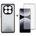 Dengos Чохол до мобільного телефона Dengos Kit Xiaomi Redmi Note 14 Pro case Matte + glass (Black) (DG-KM-128)
