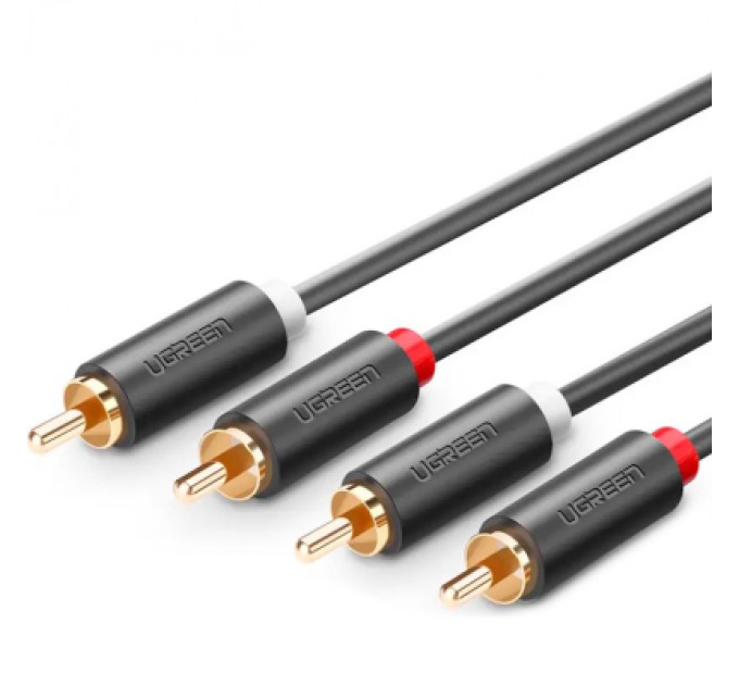 Ugreen Кабель мультимедійний 2xRCA M to 2xRCA M 3.0m AV104 black Ugreen (10519)