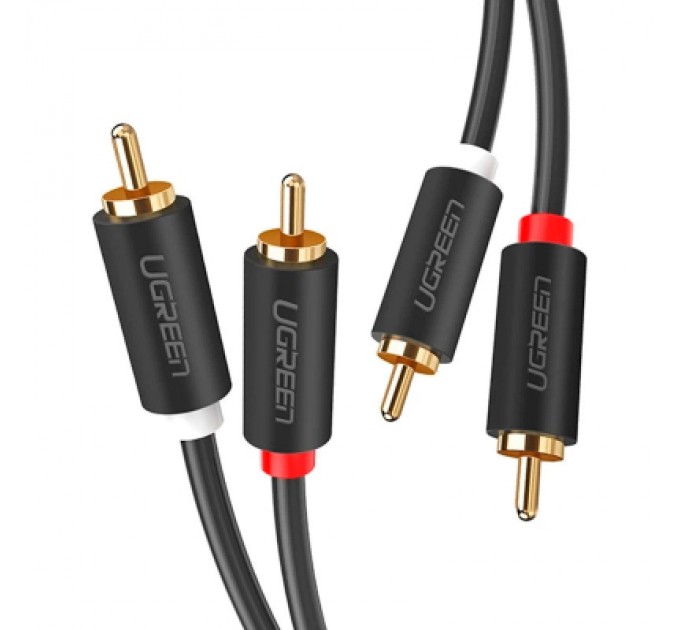 Ugreen Кабель мультимедійний 2xRCA M to 2xRCA M 3.0m AV104 black Ugreen (10519)