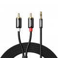 Ugreen Кабель мультимедійний 3.5mm M to 2xRCA M 3.0m AV116 black Ugreen (10590)