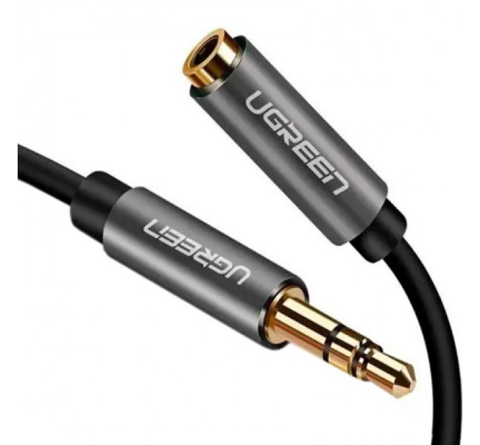 Ugreen Кабель мультимедійний 3.5mm M to 3.5mm F 1.0m AV118 gray Ugreen (10592)