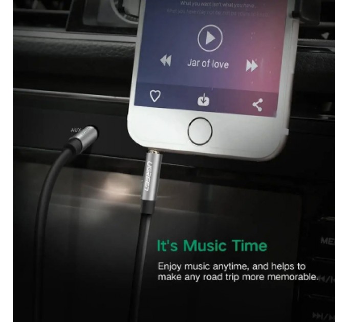 Ugreen Кабель мультимедійний 3.5mm M to 3.5mm M 1.5m AV119 black Ugreen (10734)