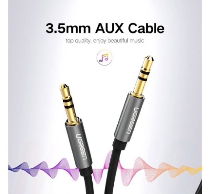 Ugreen Кабель мультимедійний 3.5mm M to 3.5mm M 3.0m AV119 black Ugreen (10736)