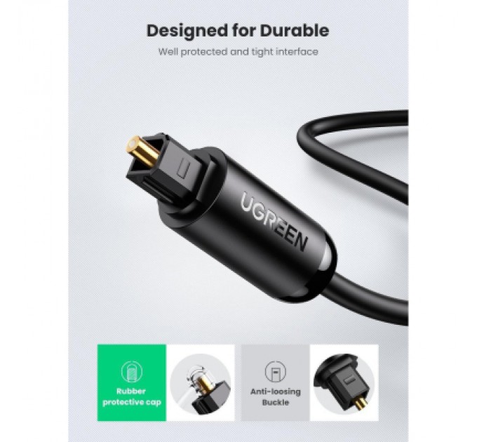 Ugreen Кабель мультимедійний Optical Toslink 1.5m AV122 black Ugreen (70891)