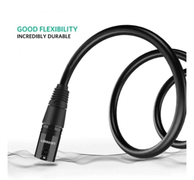 Ugreen Кабель мультимедійний XLR M to XLR F 2.0m AV130 black Ugreen (20710)
