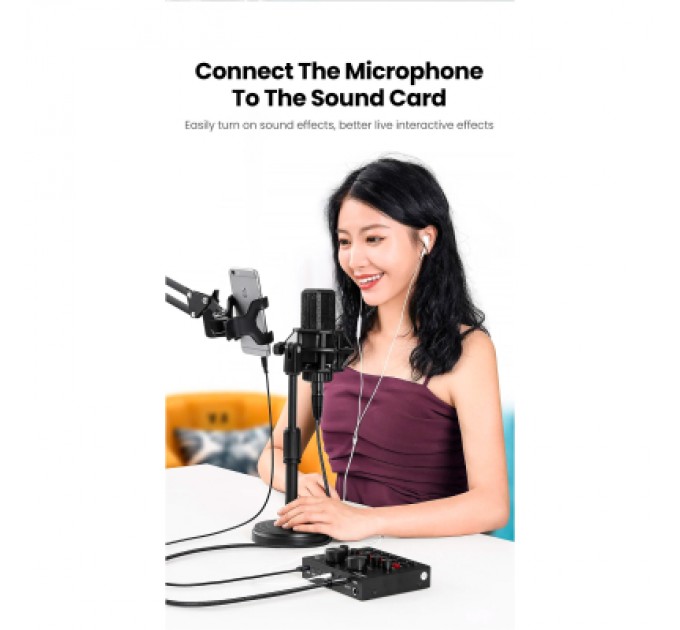 Ugreen Кабель мультимедійний 3.5mm M to XLR F 1.0m AV182 black Ugreen (20763)