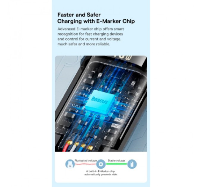 Baseus Дата кабель USB-C to USB-C 2.0m 240W Black Baseus (CAWJ040101)