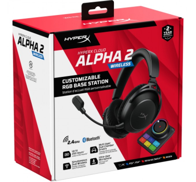 HyperX Навушники HyperX Cloud Alpha 2 Wireless Black (AJ5C7AA)