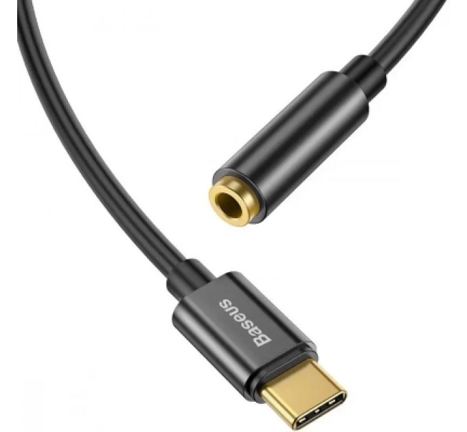 Baseus Перехідник USB-C M to 3.5mm F 0.1m black Baseus (CATL54-01)