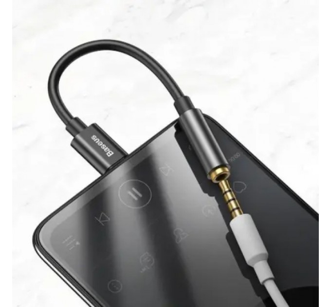Baseus Перехідник USB-C M to 3.5mm F 0.1m black Baseus (CATL54-01)