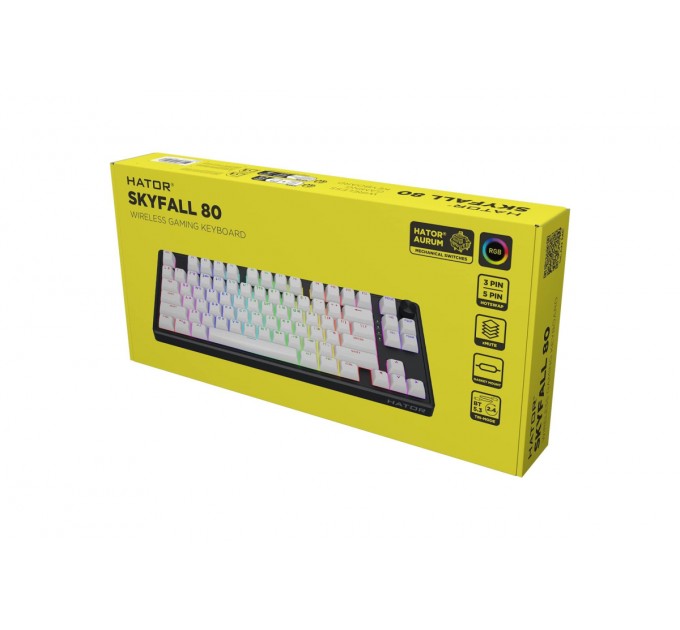Hator Клавіатура Hator Skyfall 80 Wireless Black/White (HTK3180UA)