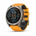 Garmin Смарт-годинник Garmin Fenix 8 47mm AMOLED Sapphire Graphite DLC Titanium with Spark Orange Silicone (010-02904-19)