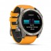 Garmin Смарт-годинник Garmin Fenix 8 47mm AMOLED Sapphire Graphite DLC Titanium with Spark Orange Silicone (010-02904-19)