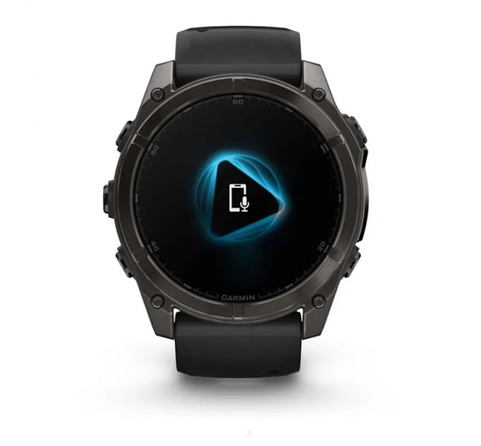 Garmin Смарт-годинник Garmin Fenix 8 51mm AMOLED Sapphire Carbon Gray DLC Titanium with Black Silicone (010-02905-63)