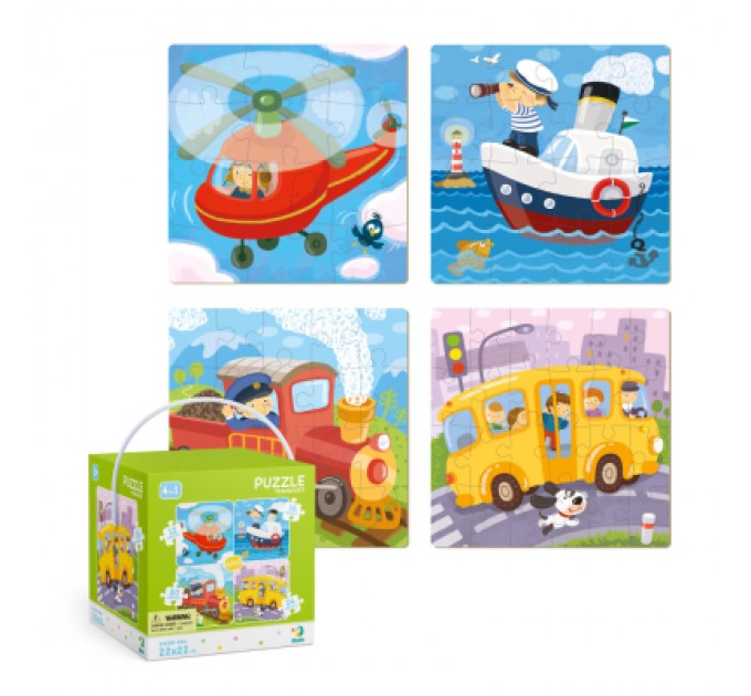 DoDo Пазл DoDo 4 в 1 Транспорт (300132)