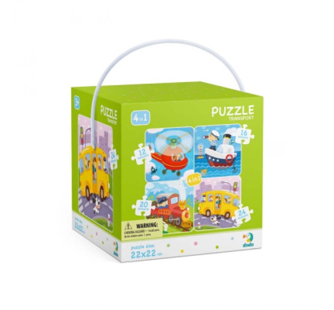 DoDo Пазл DoDo 4 в 1 Транспорт (300132)
