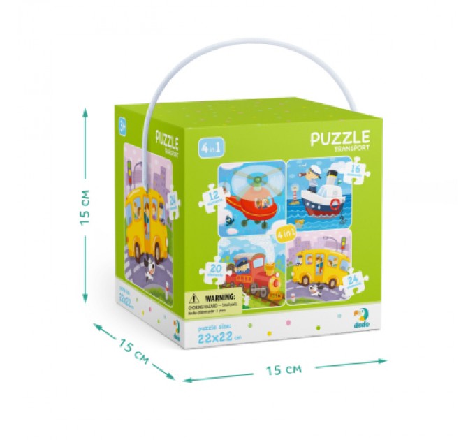 DoDo Пазл DoDo 4 в 1 Транспорт (300132)