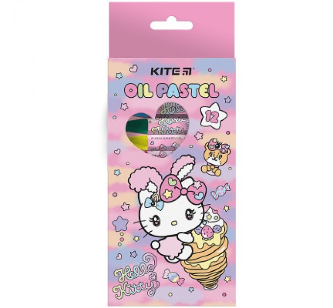 Kite Пастель Kite масляна, 12 кольорів Hello Kitty (HK24-071)