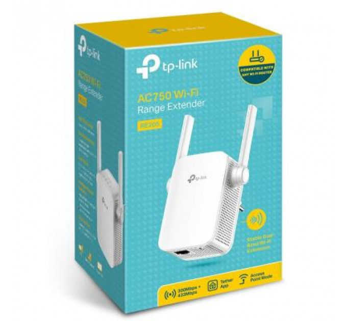 Ретранслятор TP-Link RE205 AC750, 1хFE LAN (RE205)