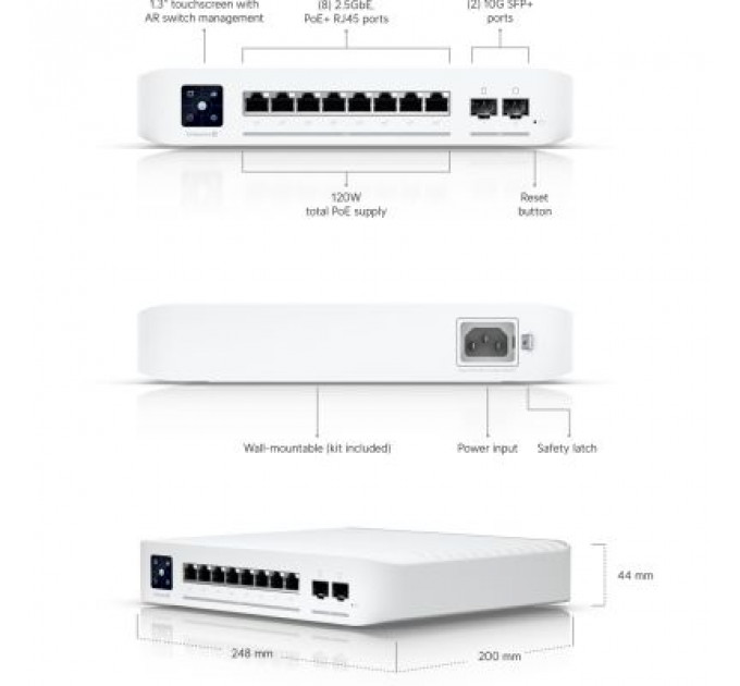 Комутатор мережевий Ubiquiti USW-PRO-8-POE