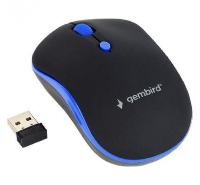 Мишка Gembird MUSW-4B-03-B Black+Blue (MUSW-4B-03-B)