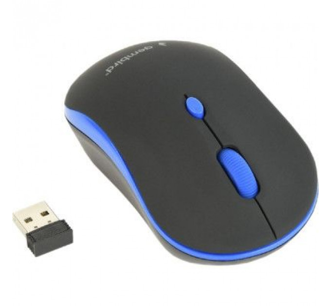 Мишка Gembird MUSW-4B-03-B Black+Blue (MUSW-4B-03-B)