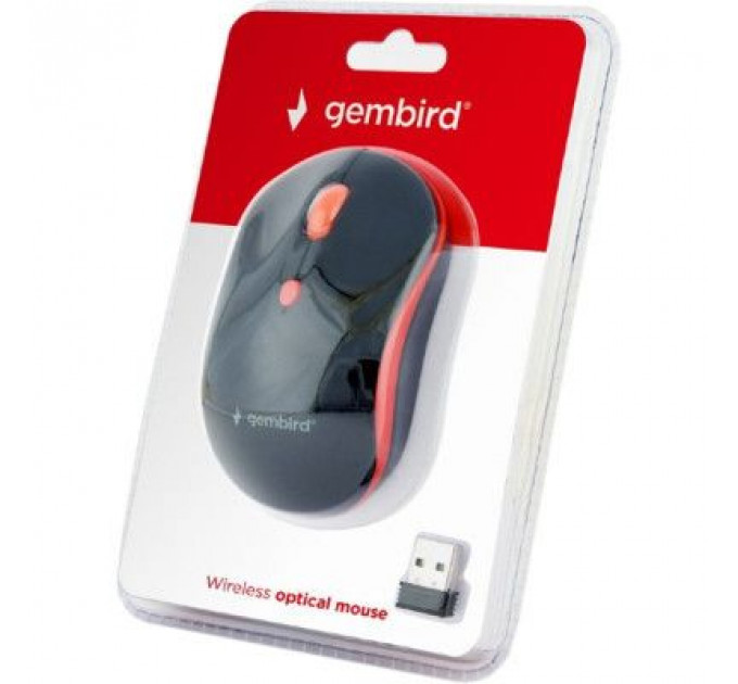 Мишка Gembird MUSW-4B-03-R Black+Red (MUSW-4B-03-R)