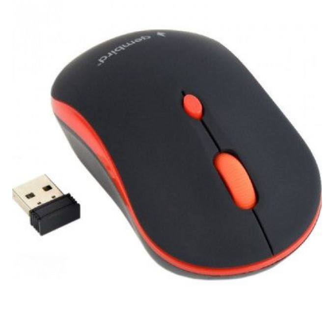 Мишка Gembird MUSW-4B-03-R Black+Red (MUSW-4B-03-R)