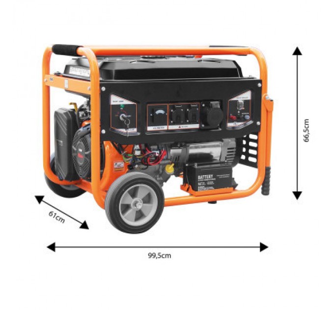 Neo Tools Генератор Neo Tools 230V, 1 фаза, 6/6.5kW, електростарт, AVR (04-731)