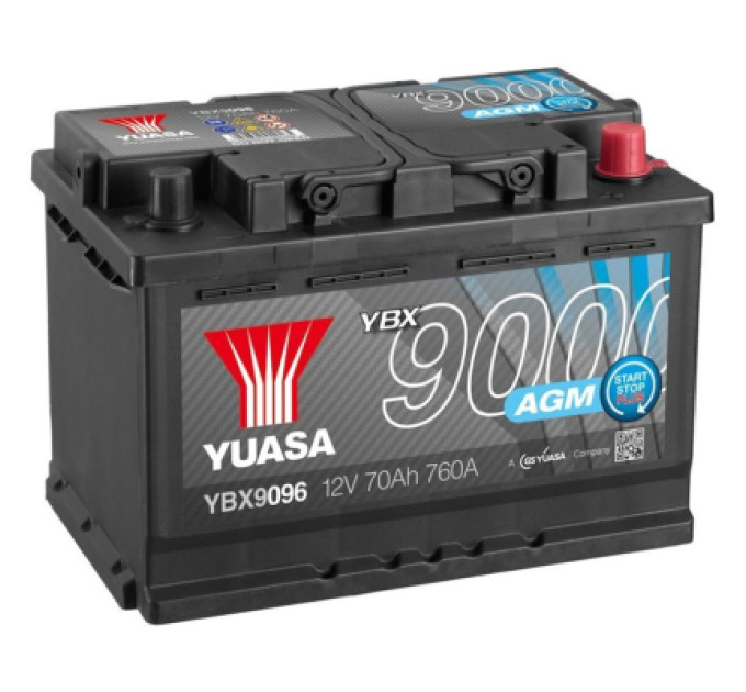 Yuasa Акумулятор автомобільний Yuasa 12V 70Ah AGM Start Stop Plus Battery (YBX9096)