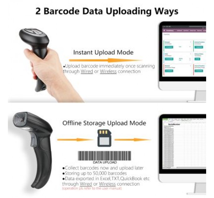 Heroje Сканер штрих-коду Heroje C1270BW 2D USB, Bluetooth (H-C1270BW-0101)