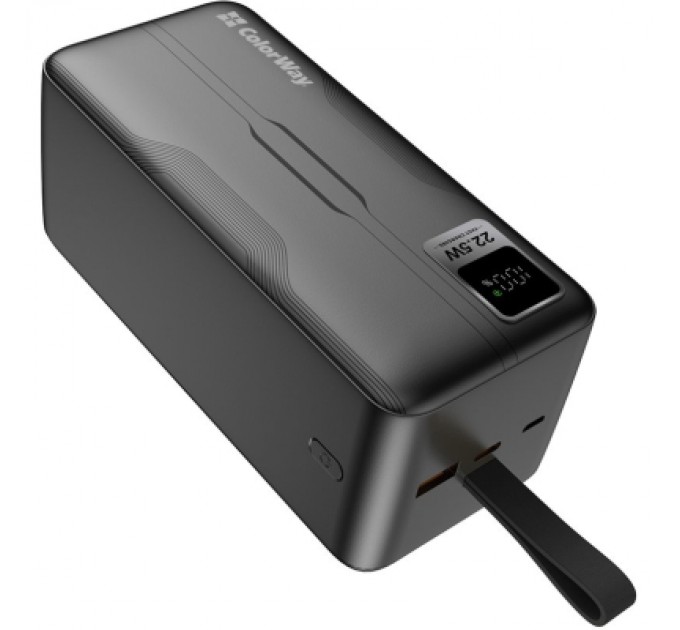 ColorWay Батарея універсальна ColorWay 50 000 mAh PD/18W, QC3.0/22.5, Digital Display, Black (CW-PB500LPC5BK-PDD)