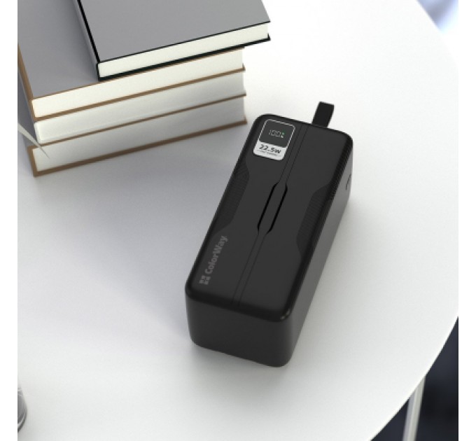 ColorWay Батарея універсальна ColorWay 50 000 mAh PD/18W, QC3.0/22.5, Digital Display, Black (CW-PB500LPC5BK-PDD)