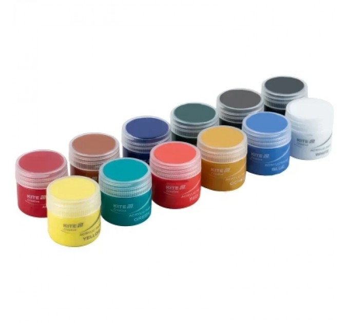 Kite Акрилові фарби Kite Creative 12 кольорів, 20 мл (K-275)