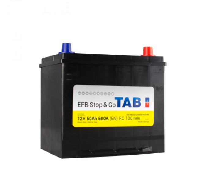 TAB Акумулятор автомобільний TAB 60 Ah/12V EFB Euro (212 060)