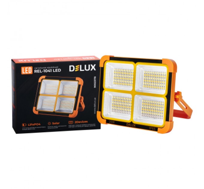 Delux Прожектор Delux REL-1041 ( 3.7V 8000mAh) 288 LED 20Вт IP65 (90023178)