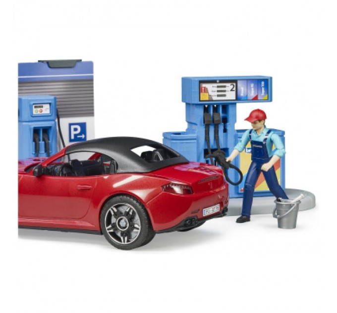 Bruder Ігровий набір Bruder АЗС з автомийкою, автомобілем та фігурками (62111)
