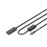 Дата кабель USB-С Male to USB-A Female 10.0m USB3.2 Gen1 Active 5G Digitus (DA-73111)