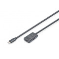 Digitus Дата кабель USB-С M/F 5.0m USB3.2 Gen1 Active 5G Digitus (DA-73108)