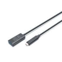 Дата кабель USB-С Male to USB-A Female 10.0m USB3.2 Gen2 Active 10G Digitus (DA-73113)