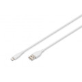 Digitus Дата кабель USB 2.0 AM to Lightning 1.0m 12W white Digitus (AK-600108-010-W)