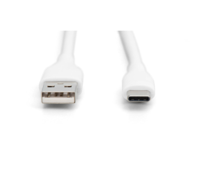 Digitus Дата кабель USB 2.0 AM to Type-C 1.0m 60W white Digitus (AK-300340-010-W)