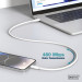Digitus Дата кабель USB 2.0 AM to Type-C 1.0m 60W white Digitus (AK-300340-010-W)
