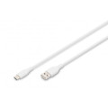 Digitus Дата кабель USB 2.0 AM to Type-C 1.0m 60W white Digitus (AK-300340-010-W)