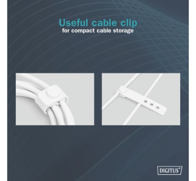 Digitus Дата кабель USB 2.0 AM to Type-C 2.0m 60W white Digitus (AK-300340-020-W)