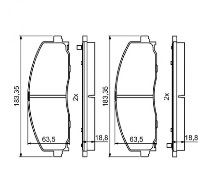 Bosch Гальмівні колодки Bosch 0986494769