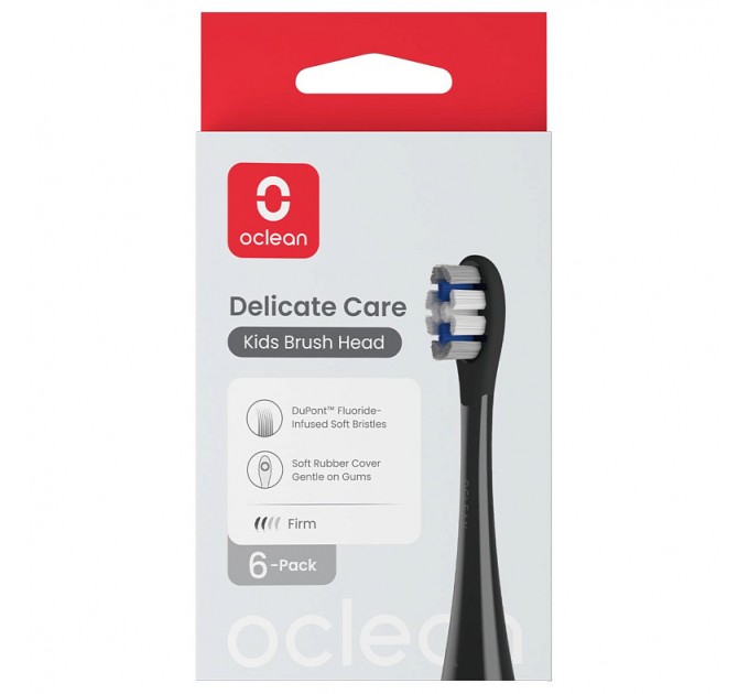 Oclean Насадка для зубної електрощітки Oclean X Kids P3K8 Black (6 шт) (6970810557381)