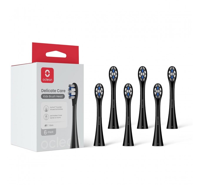 Oclean Насадка для зубної електрощітки Oclean X Kids P3K8 Black (6 шт) (6970810557381)